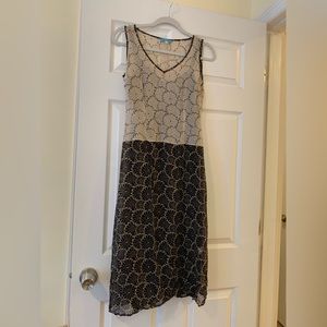 Limited edition Johnny Was Silk Dress with Black Slip
